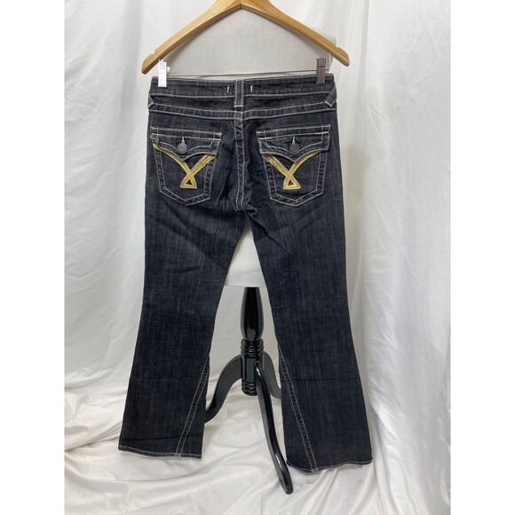 Vigoss Original Women's Jean's Black Denim Flare Cut Size 5 / 6 X 32 - Picture 3 of 7